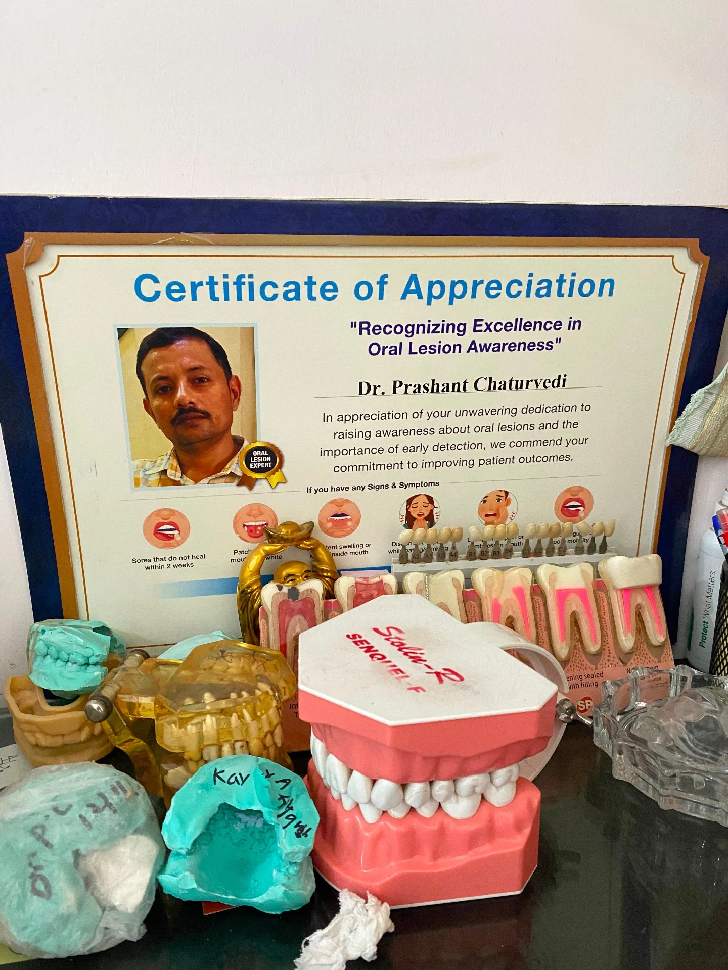 Certificate of Appreciation — Oral Lesion Expert